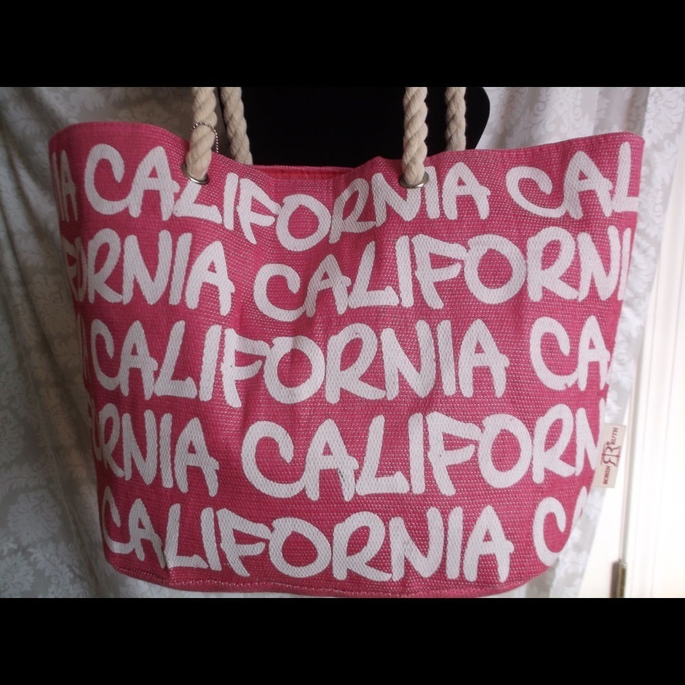 Robin Ruth “CALIFORNIA” Pink & White Shoulder Bag